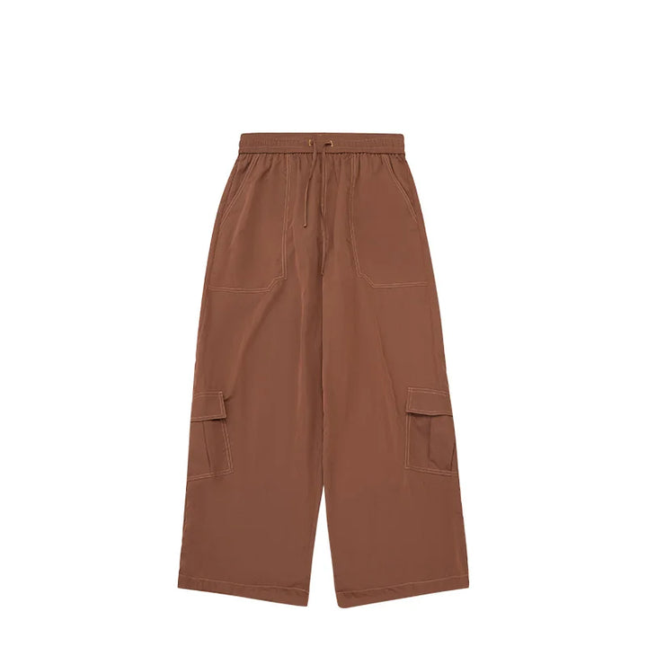 Multi Pockets Wide Leg Cargo Pant  Coffee M  - VONVEX