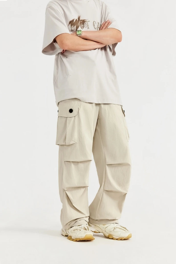 Trendy Loose Fit Cargo Pants     - VONVEX