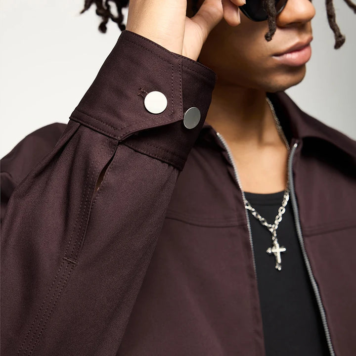 Studded Stretch Crop Cargo Jacket - VONVEX