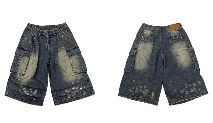 Urban Distressed Cargo Jorts     - VONVEX