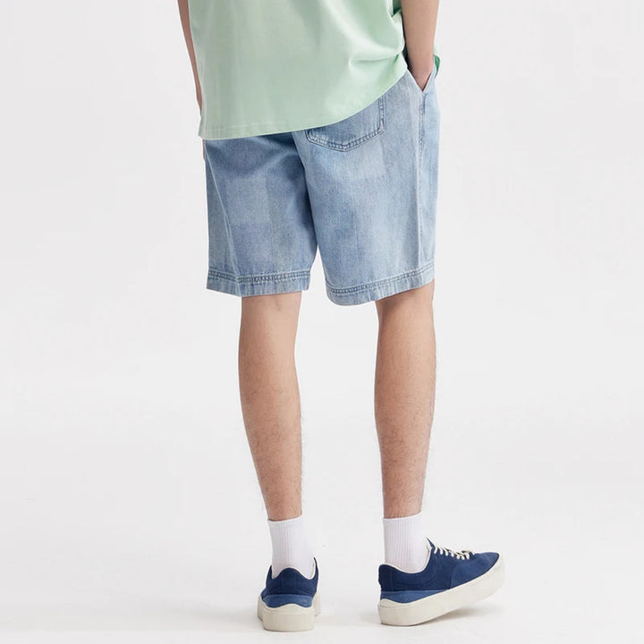 Retro Washed Straight Leg Short     - VONVEX