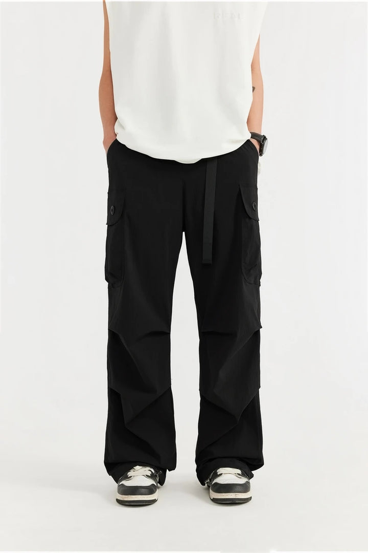 Trendy Loose Fit Cargo Pants     - VONVEX