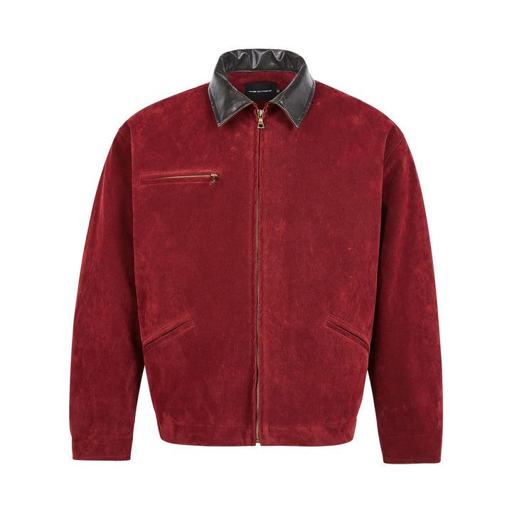 Detroit Suede Vintage Padded Jacket Red M - VONVEX