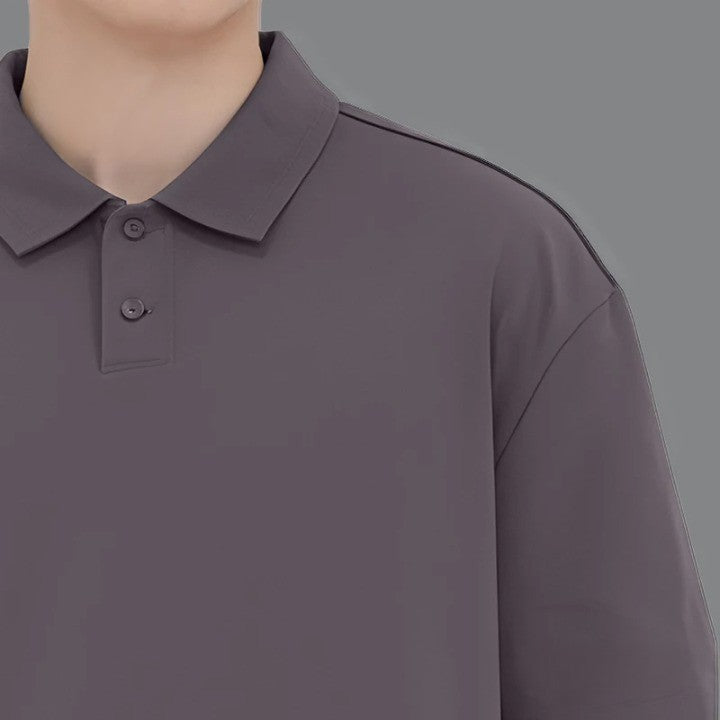 Casual Oversized POLO T-Shirt     - VONVEX