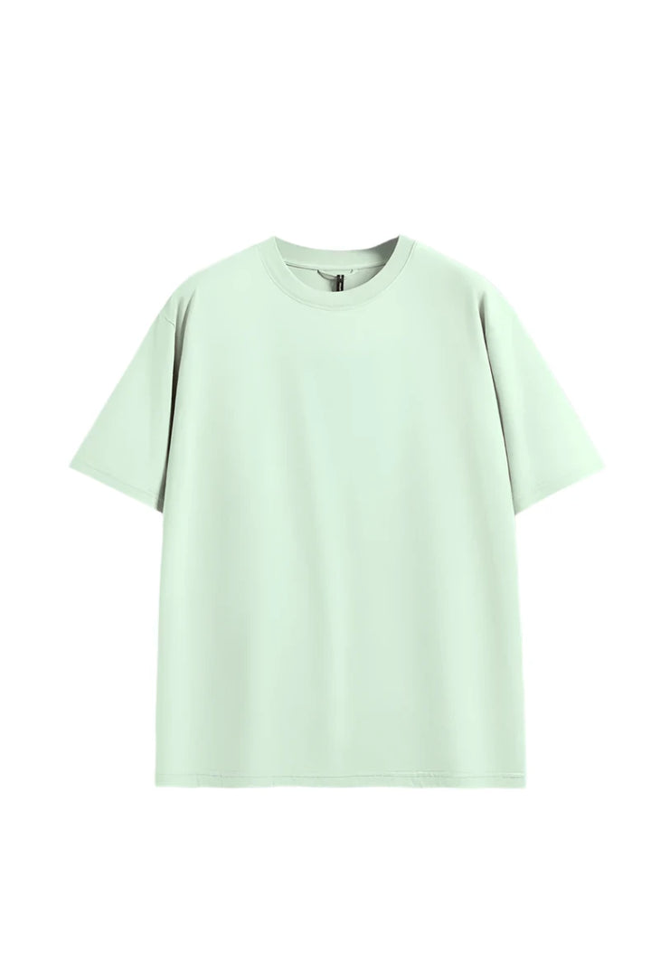 Solid Basic Breathable T-Shirt     - VONVEX