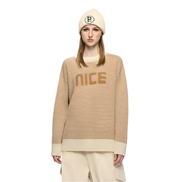 Nice Knitted Pullover Khaki M - VONVEX