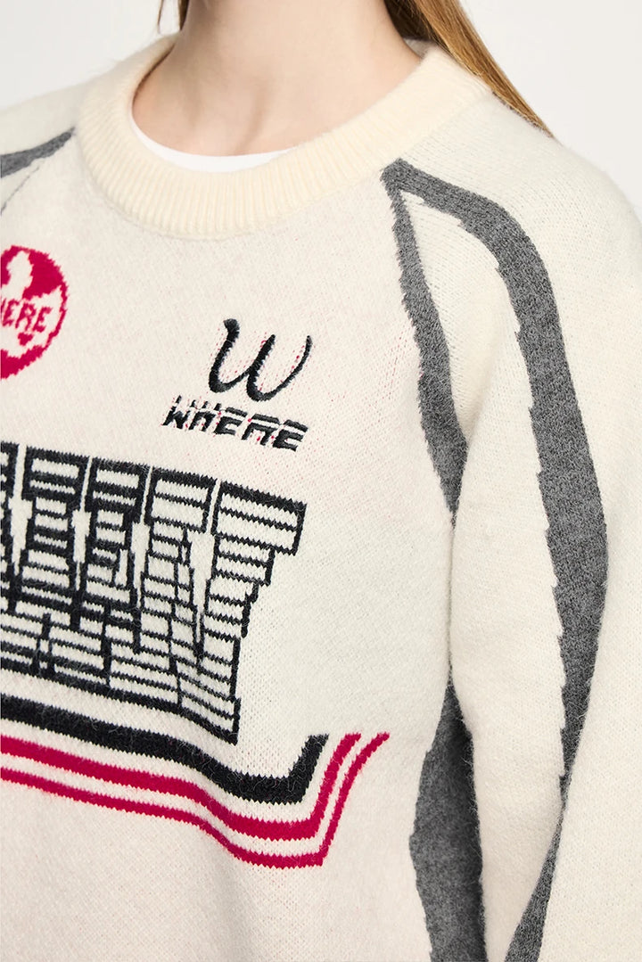 Vintage Striped Chill Crewneck Sweater - VONVEX