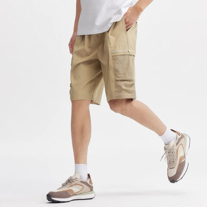 Casual Solid Color Straight Short  Khaki XS  - VONVEX