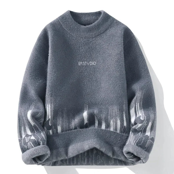 Winter Fluffy Fleece Sweater  Gray M  - VONVEX