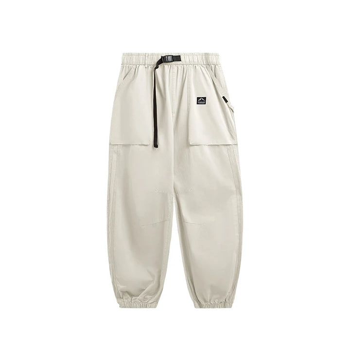 Elastic Wais Cargo Jogger Pant  Apricot XL  - VONVEX