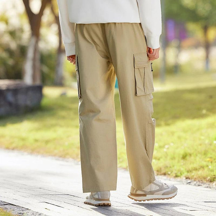 Casual Solid Color Simple Straight Pant     - VONVEX