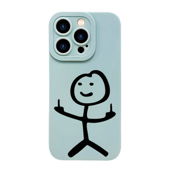 Matchman Matte Cartoon Case  Style-1 For iPhone 12 Pro  - VONVEX