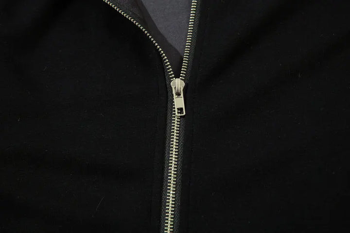 Y2k Zipper Striped Hoodie - VONVEX