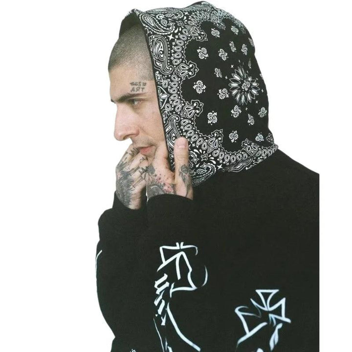 Vintage Knitted High Street Hoodie     - VONVEX