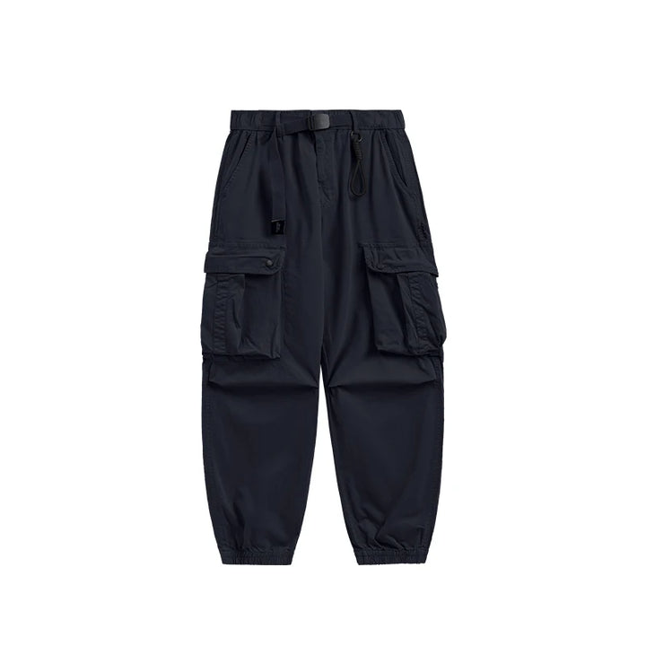 Casual Large Pockets Cargo Pant  Dark blue M  - VONVEX