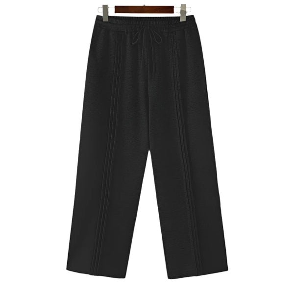 Streetline Striped Comfort Pants  S black  - VONVEX