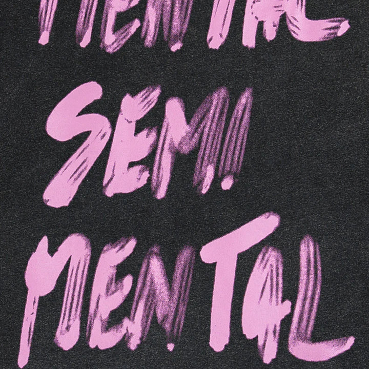 Oversized "Mental Semi Mental" Graphic T-Shirt     - VONVEX