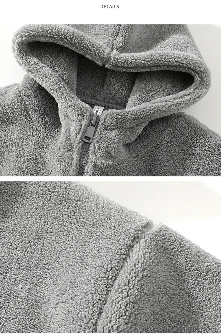 Basic Thick Warm Lambswool Jacket - VONVEX