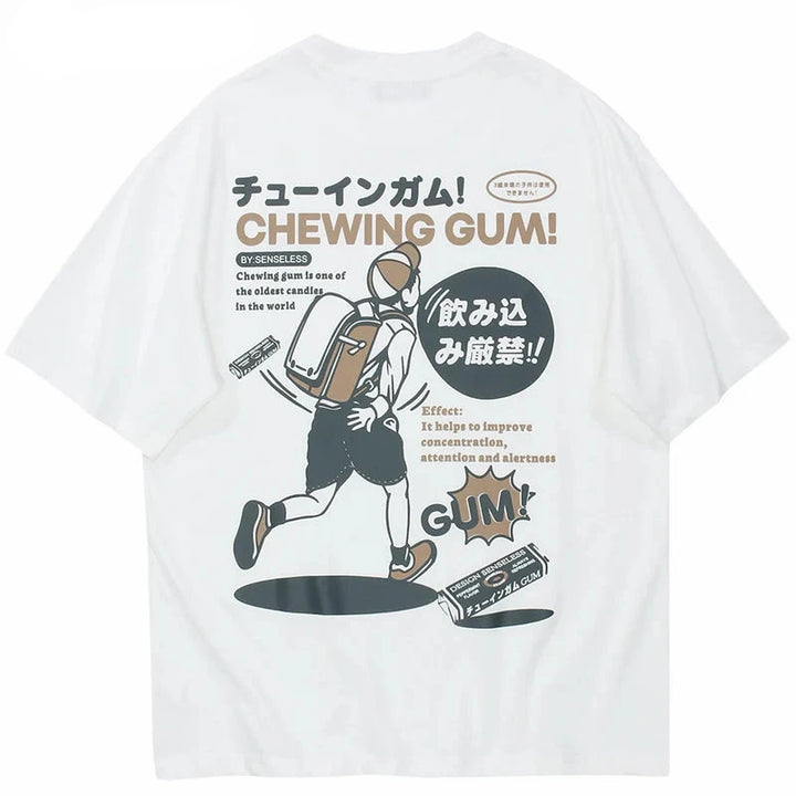 Vintage Japanese Poster Chewing Gum T-Shirt     - VONVEX