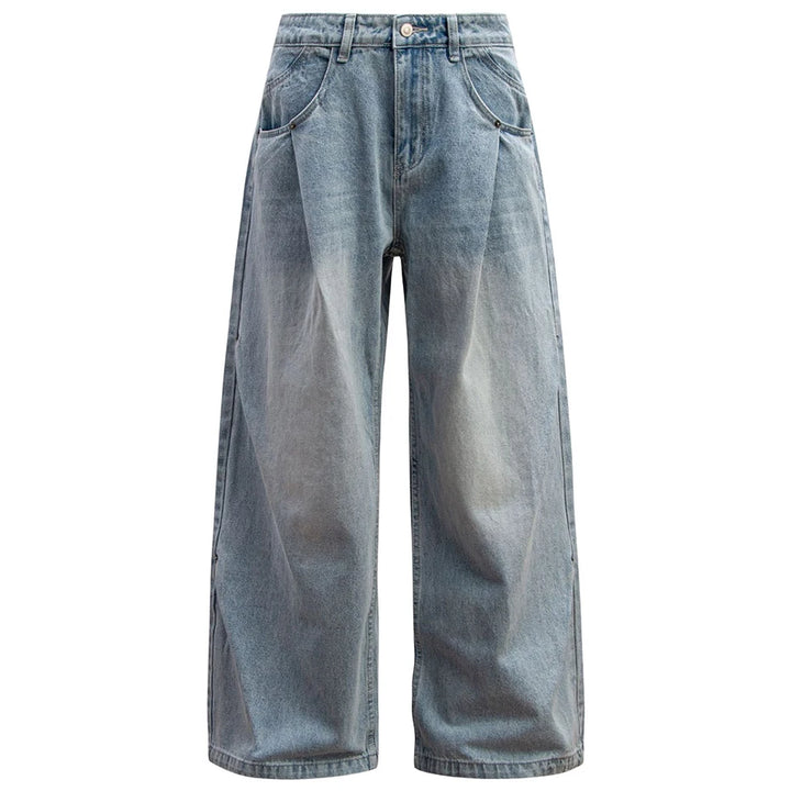 Baggy Blue Ocean Straight Denim Jeans light blue S - VONVEX