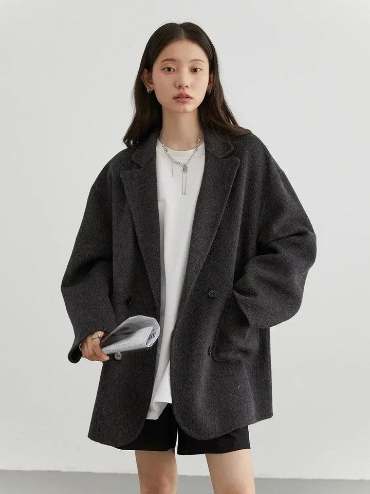 Casual Double-Breasted Women's Coat     - VONVEX