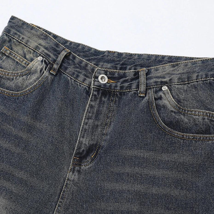 Vintage Multi Pockets Denim Cargo Short     - VONVEX