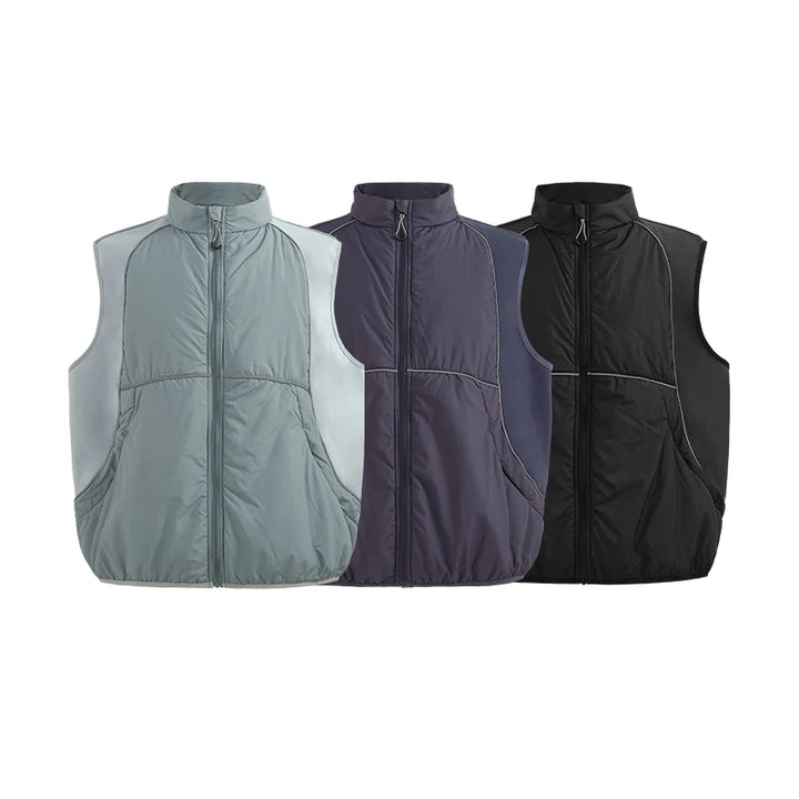 Cotton Functional Outdoor Color-Blocked Utility Vest - VONVEX