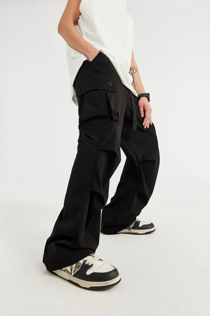 Trendy Loose Fit Cargo Pants     - VONVEX