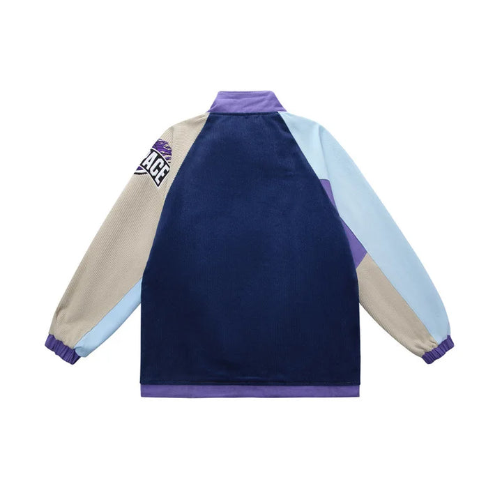 Patchwork Varsity Racing Jacket     - VONVEX