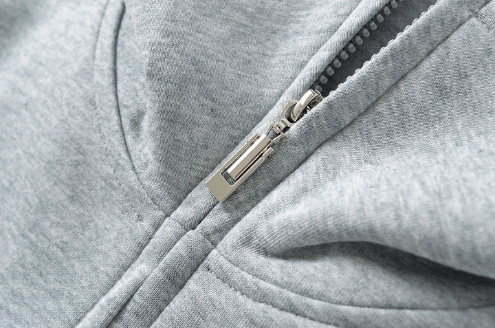 Basic Zipper Heavy Hoodie - VONVEX