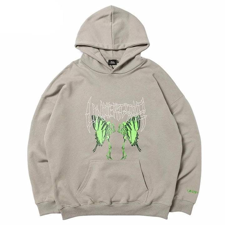 Undertrap Metal Print Hoodie  Grey XL  - VONVEX