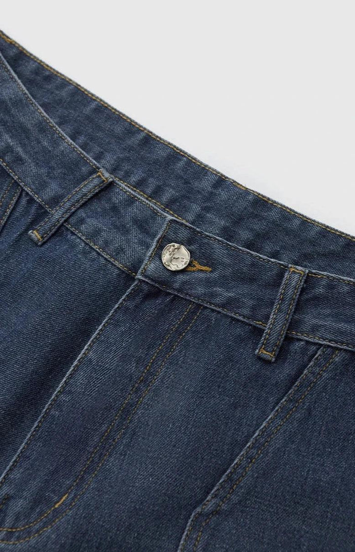 Blue Baggy Loose Denim Jeans     - VONVEX