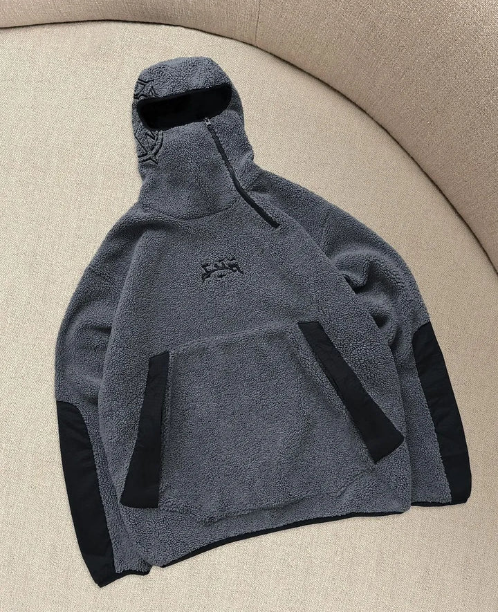 Y2k Fleece Heavy Striped Hoodie - VONVEX