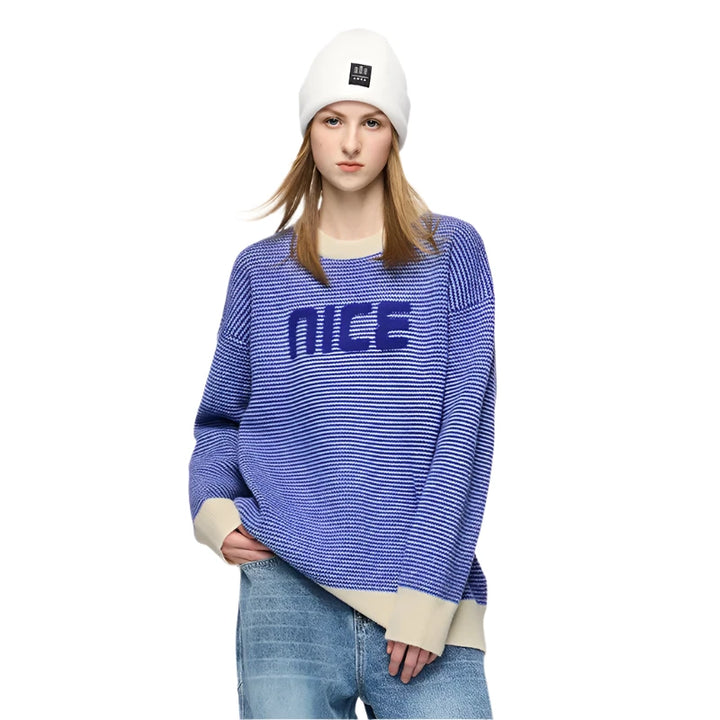 Nice Knitted Pullover Blue M - VONVEX