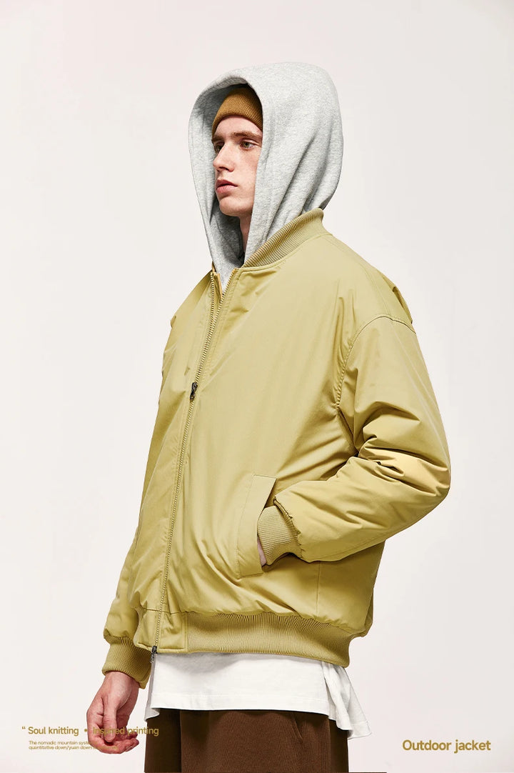 Detachable Hooded Bomber Padded Jacket - VONVEX