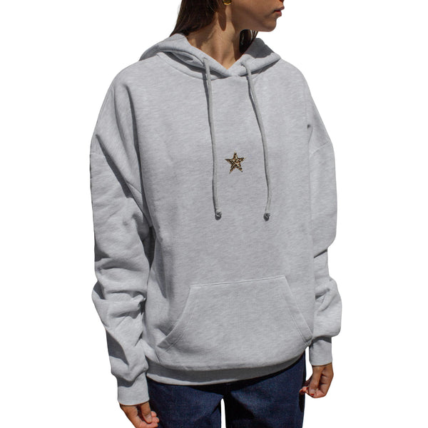 Y2K Star Charm Hoodie  GRAY S  - VONVEX