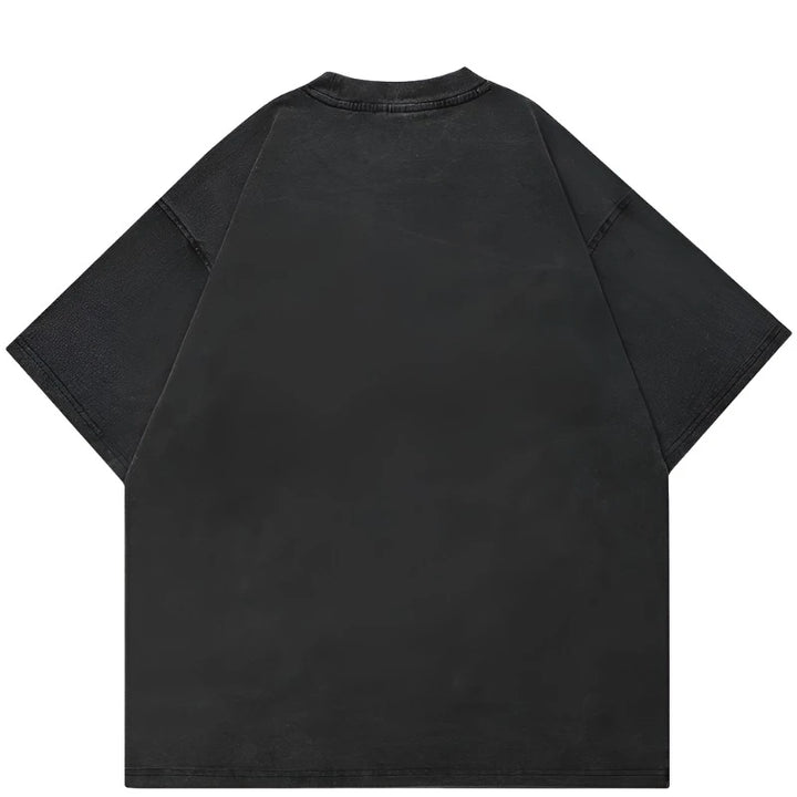 Y2K Blurry Image Graphic Oversized T-Shirt     - VONVEX