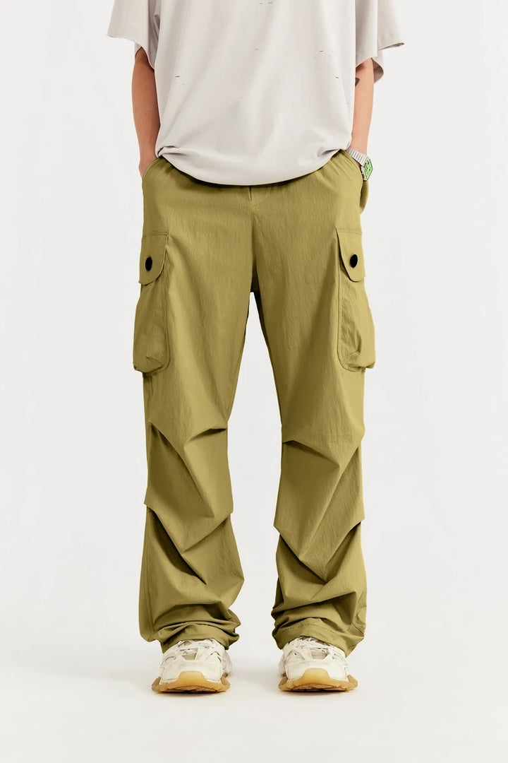 Trendy Loose Fit Cargo Pants     - VONVEX