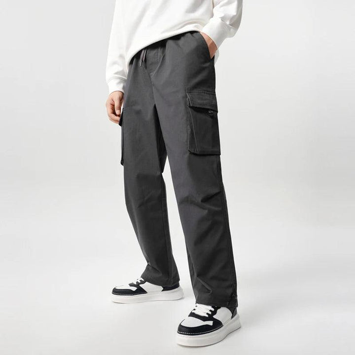 Casual Simple Solid Color Straight Pant     - VONVEX