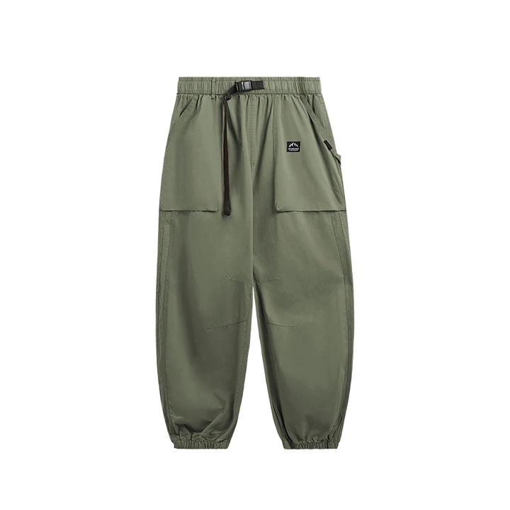 Elastic Wais Cargo Jogger Pant  Army green M  - VONVEX