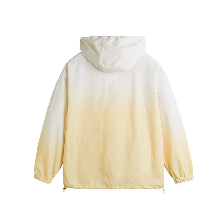 Loose Gradient Color Windbreaker Jacket     - VONVEX