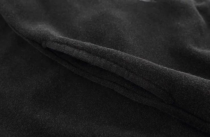 Y2K Washed Black Oversized Hoodie - VONVEX