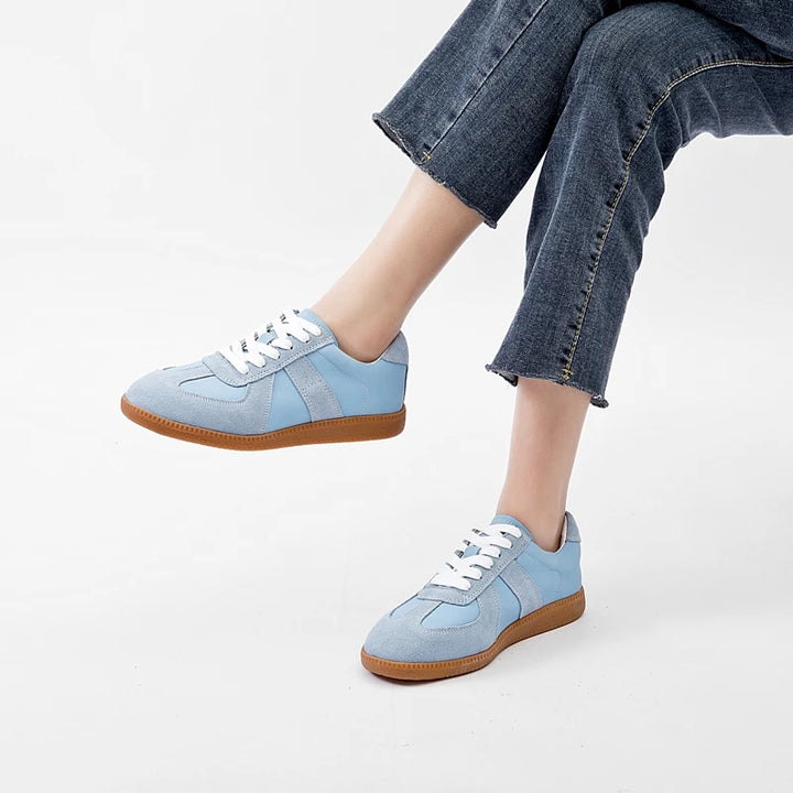 Leather Women's Genuine Sneakers     - VONVEX