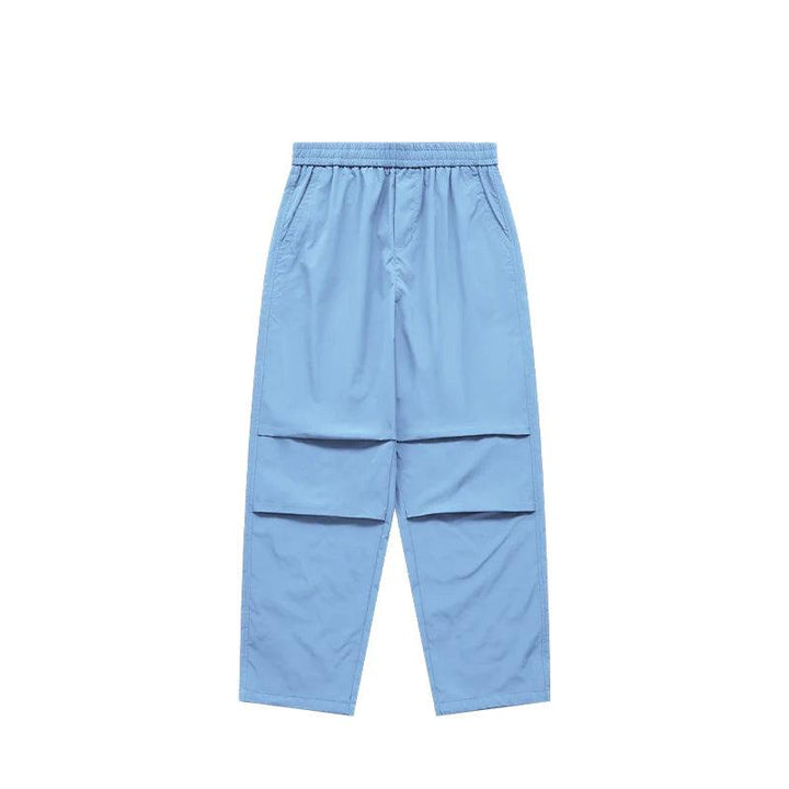 Parachute Elastic Waist Cargo Pants  Light blue XL  - VONVEX