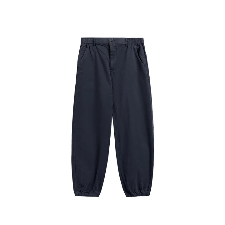 Casual Style Solid Color Jogger Pant  Dark blue L  - VONVEX