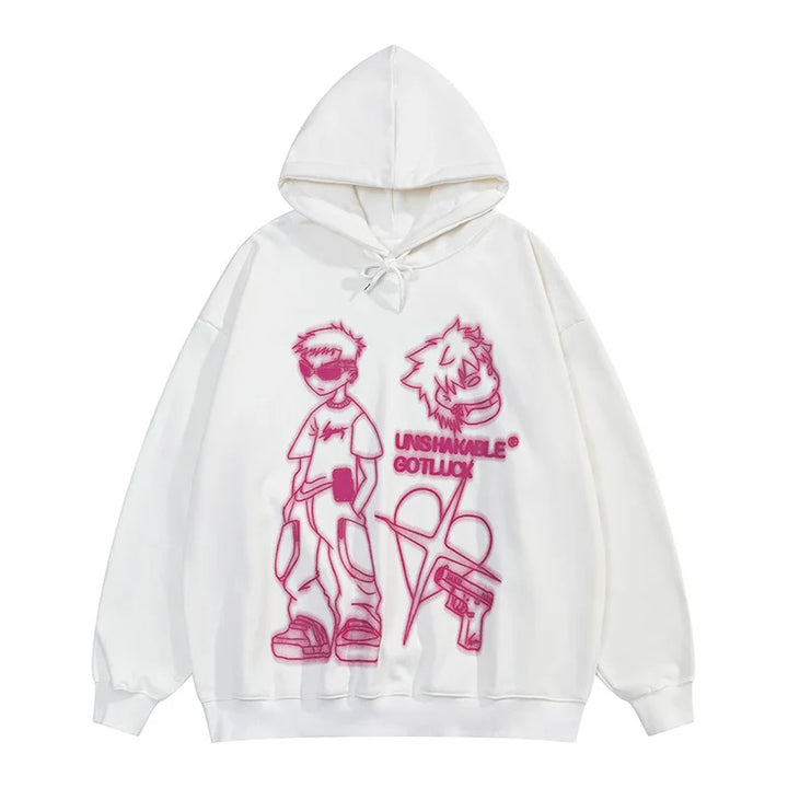 Y2K Unshakable Youth Hoodie  White S  - VONVEX