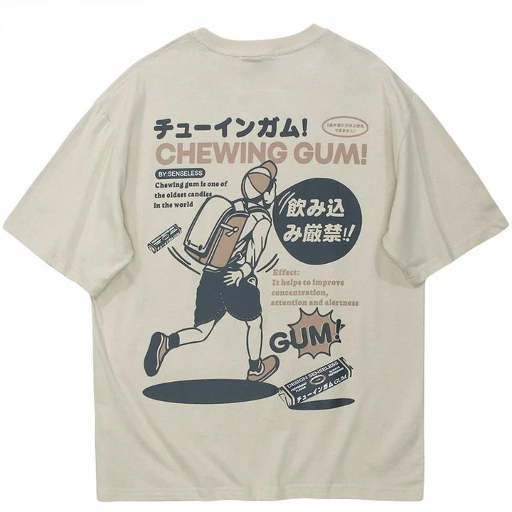 Vintage Japanese Poster Chewing Gum T-Shirt     - VONVEX