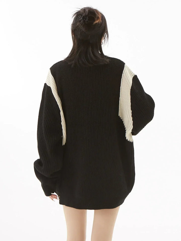 Retro Loose Knitted Jacket     - VONVEX