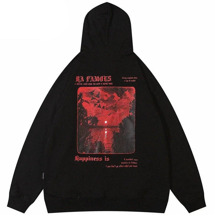 Red Eclipse Hoodie     - VONVEX