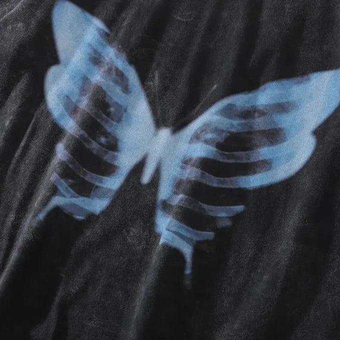 Y2K Flutter Butterfly T-Shirt     - VONVEX